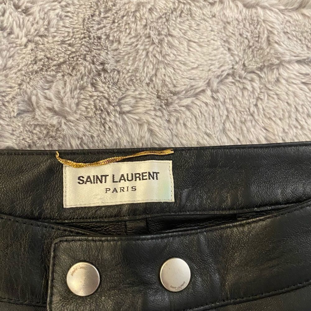 Saint Laurent Paris genuine leather pants, size 38(4) - Picture 2 of 14